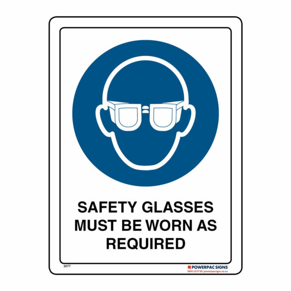 Safety Glasses Must Be Worn As Required | Powerpac